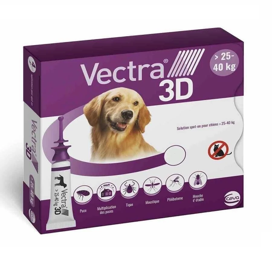 Vectra 3D Chien 25 à 40 Kg 3 Pipettes 2 Vectra 3D Chien 25 à 40 Kg 3 Pipettes – Image 2