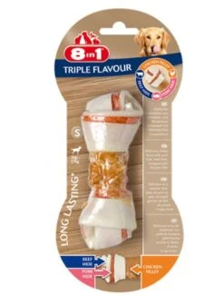 8in1 Triple Flavour Os S Pour Chien MULTIPACK Lot De 6