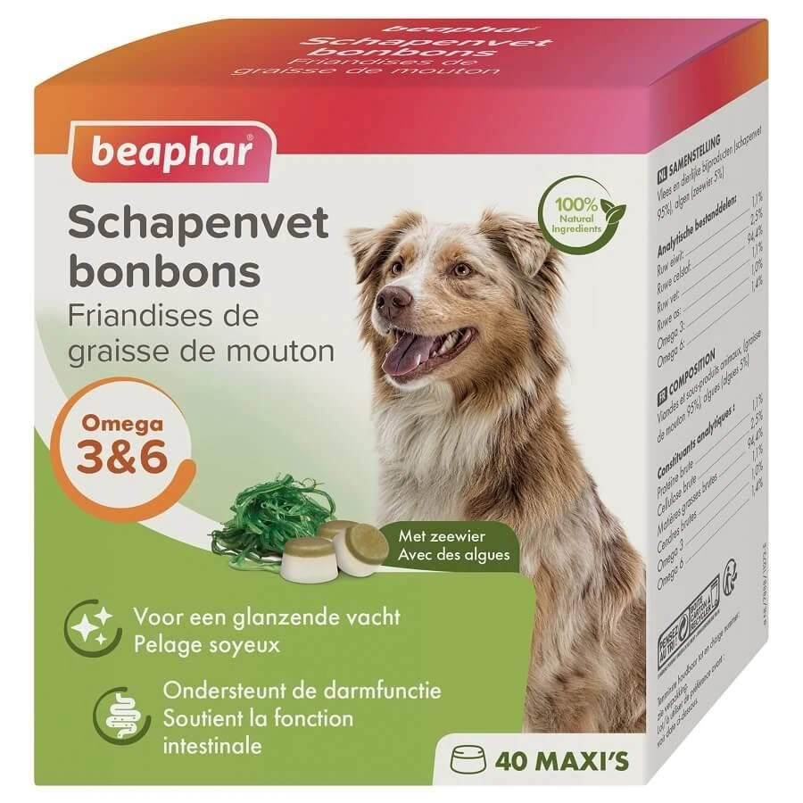 Beaphar Friandises Maxi Graisse De Mouton & Algues Pour Chien X40 1 Beaphar Friandises Maxi Graisse De Mouton & Algues Pour Chien X40