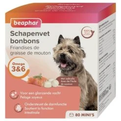 Beaphar Friandises Mini Graisse De Mouton Huile De Saumon Chien X80