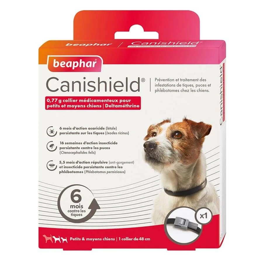 Beaphar Canishield Collier Petit Chien Contre Puces, Tiques, Moustiques 48 Cm 1 Beaphar Canishield Collier Petit Chien Contre Puces, Tiques, Moustiques 48 Cm