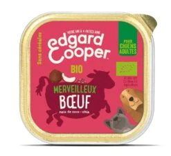 Edgard & Cooper Barquette Bœuf Bio Chien 17x100 G