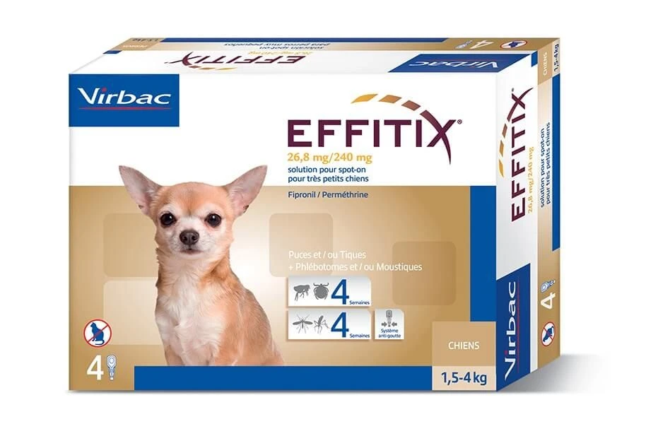 Effitix Spot On Très Petit Chien 1.5 - 4 Kg 24 Pipettes 1 Effitix Spot On Très Petit Chien 1.5 - 4 Kg 24 Pipettes