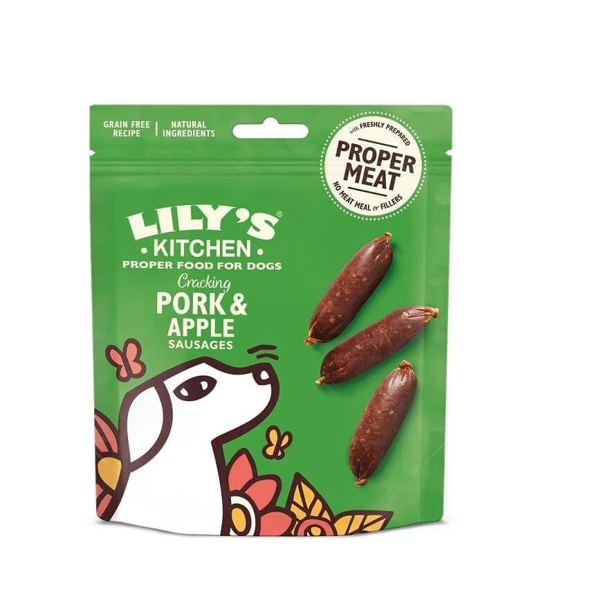 Lily's Kitchen Lily's Kitchen Saucisses Au Porc Et Aux Pommes Chien 70 G 1 Lily's Kitchen Lily's Kitchen Saucisses Au Porc Et Aux Pommes Chien 70 G