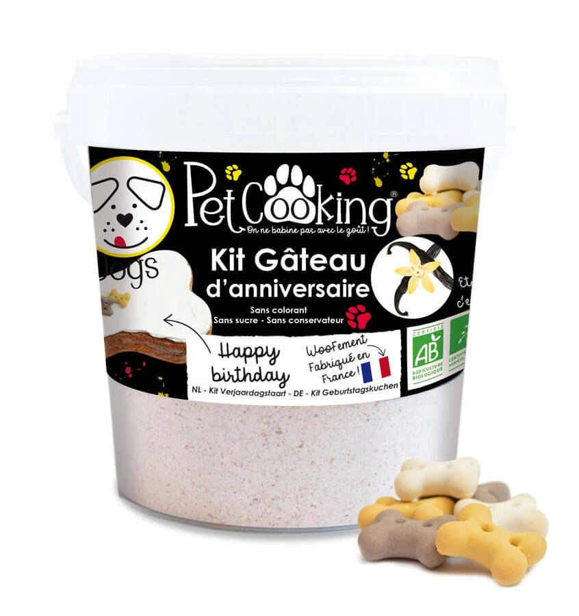 PetCooking Kit Gâteau D'anniversaire Vanille Os Pour Chien 350 G 1 PetCooking Kit Gâteau D'anniversaire Vanille Os Pour Chien 350 G