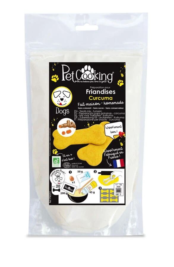 PetCooking Préparation Friandises Biscuits Curcuma Pour Chien 200 G 1 PetCooking Préparation Friandises Biscuits Curcuma Pour Chien 200 G