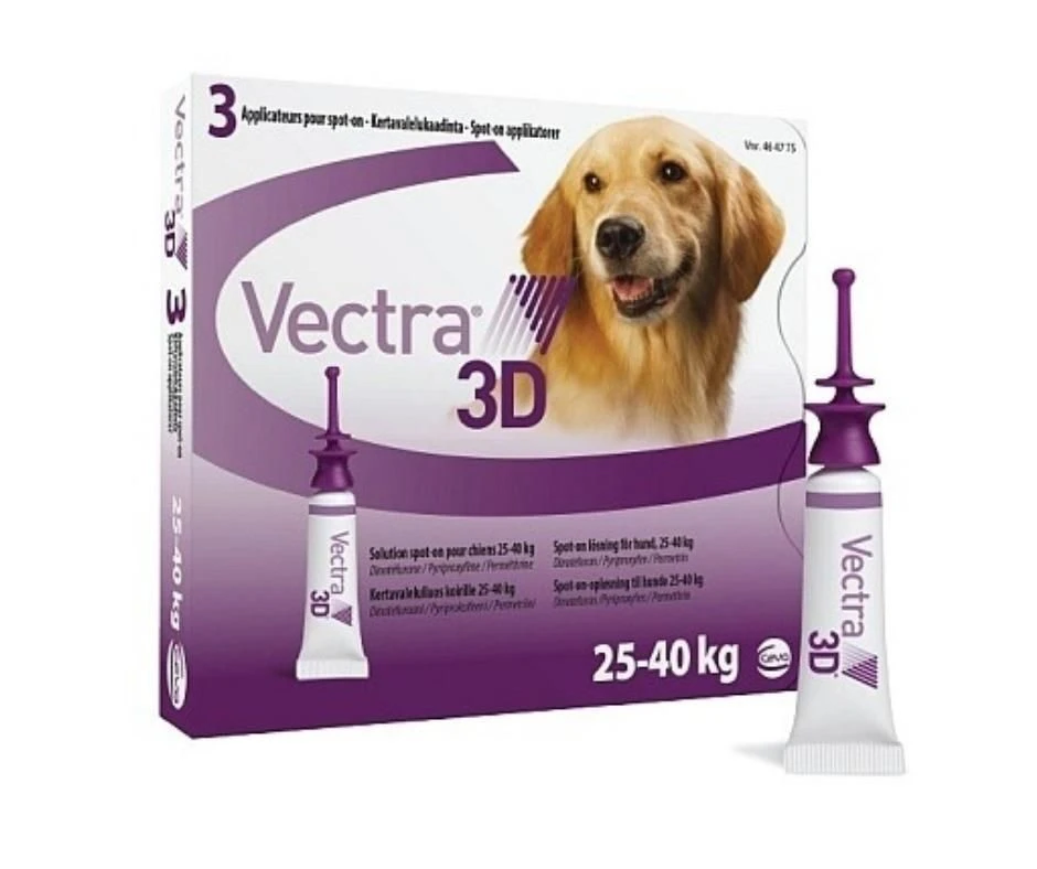 Vectra 3D Chien 25 à 40 Kg 3 Pipettes 1 Vectra 3D Chien 25 à 40 Kg 3 Pipettes