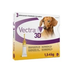 Vectra 3D Chien 1,5 à 4 Kg 3 Pipettes