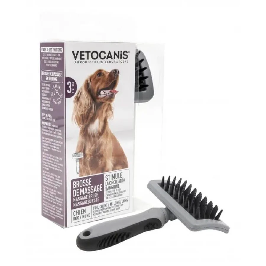 Vétocanis Brosse De Massage Chien 1 Vétocanis Brosse De Massage Chien