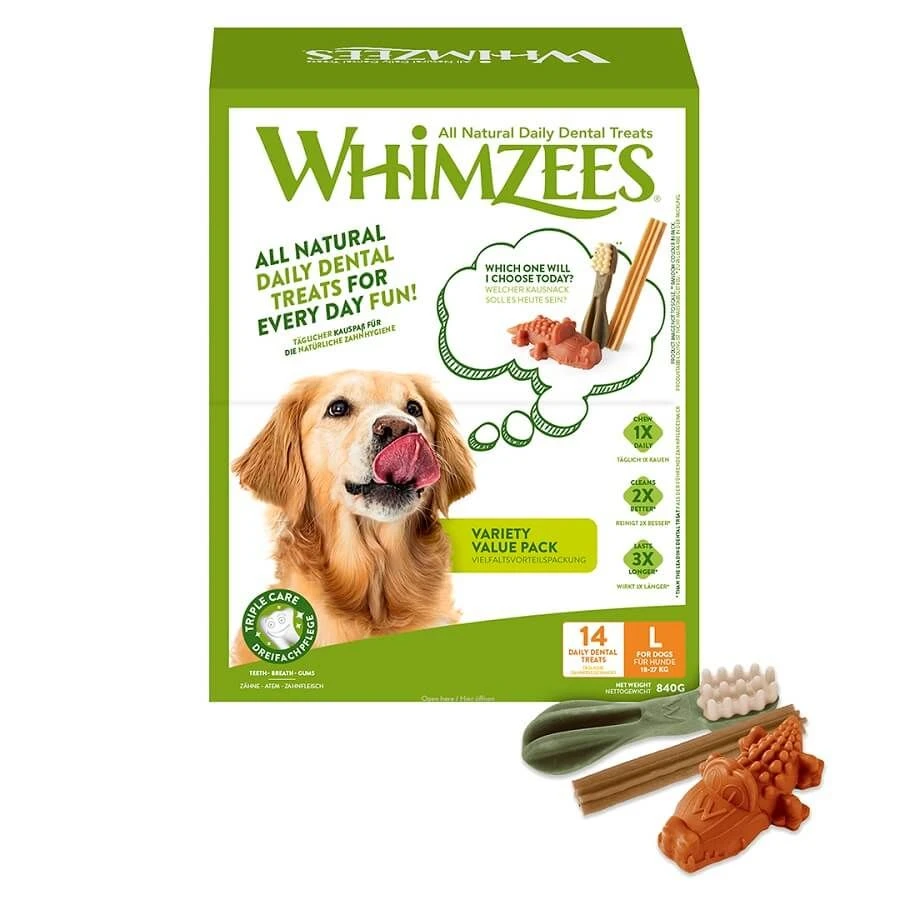 Whimzees Friandise Boîte Variété Chien L X14 1 Whimzees Friandise Boîte Variété Chien L X14