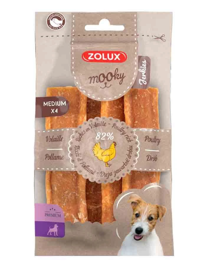Zolux Mooky Premium Jerkies Volaille M X4 1 Zolux Mooky Premium Jerkies Volaille M X4